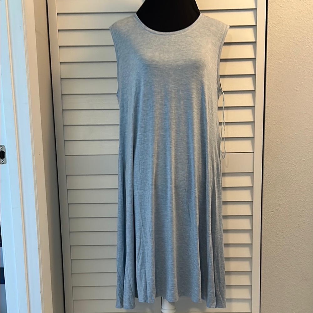 Style & Co. Gray Sleeveless Relaxed Dress